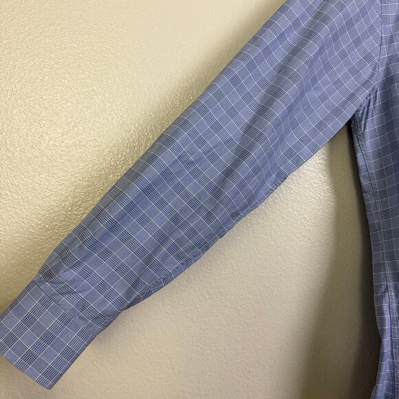 Suitsupply Extra Slim Dress Shirt Mens Size 41 16 Blue Check Egyptian Cotton - Picture 4 of 12